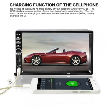 7018B Universal 7 Inch 2 DIN Car Audio Stereo Player Touch Screen Car Video MP5 Player TF SD MMC USB FM Radio Hands-free Call