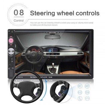 7 Inch HD touch screen Car radio Bluetooth Stereo audio Car Dual 2 din Car Multimedia MP5 Player rear camera remote controller