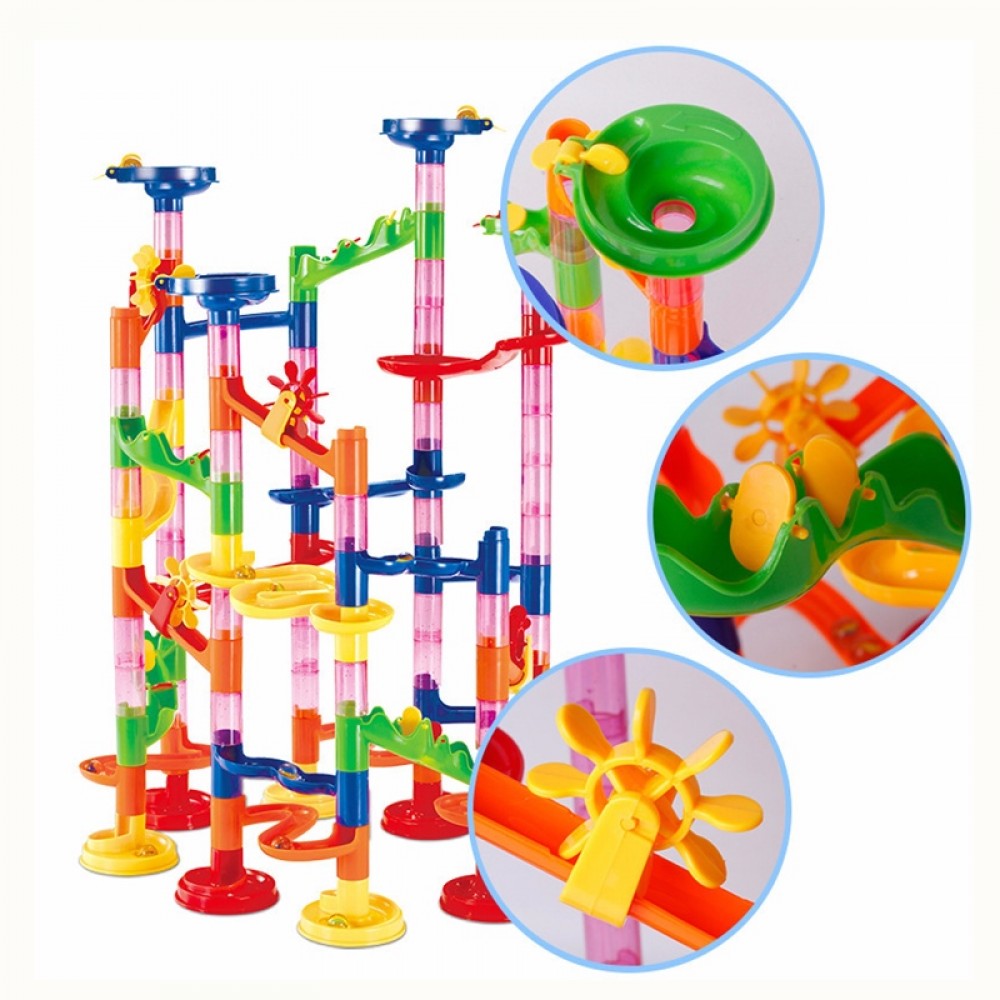 105PCS DIY Construction Marble Race Run Maze Balls High Quality STEM Learning Toy  Maze Balls Track Building Blocks Educational