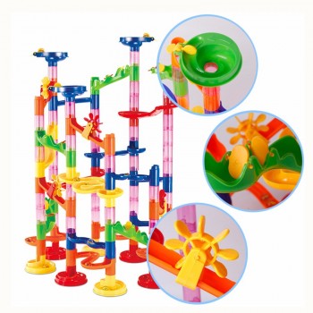 105PCS DIY Construction Marble Race Run Maze Balls High Quality STEM Learning Toy  Maze Balls Track Building Blocks Educational