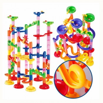 105PCS DIY Construction Marble Race Run Maze Balls High Quality STEM Learning Toy  Maze Balls Track Building Blocks Educational