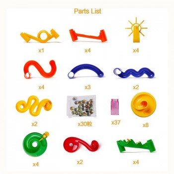 105PCS DIY Construction Marble Race Run Maze Balls High Quality STEM Learning Toy  Maze Balls Track Building Blocks Educational