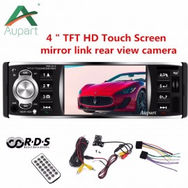 1 Din Car Radio 4 TFT Touch Screen Audio Stereo USB FM RDS Bluetooth Rearview Camera autoradio Mirror Link 4019b oto teypleri