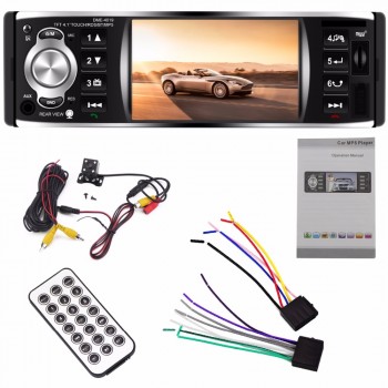 1 Din Car Radio 4 TFT Touch Screen Audio Stereo USB FM RDS Bluetooth Rearview Camera autoradio Mirror Link 4019b oto teypleri