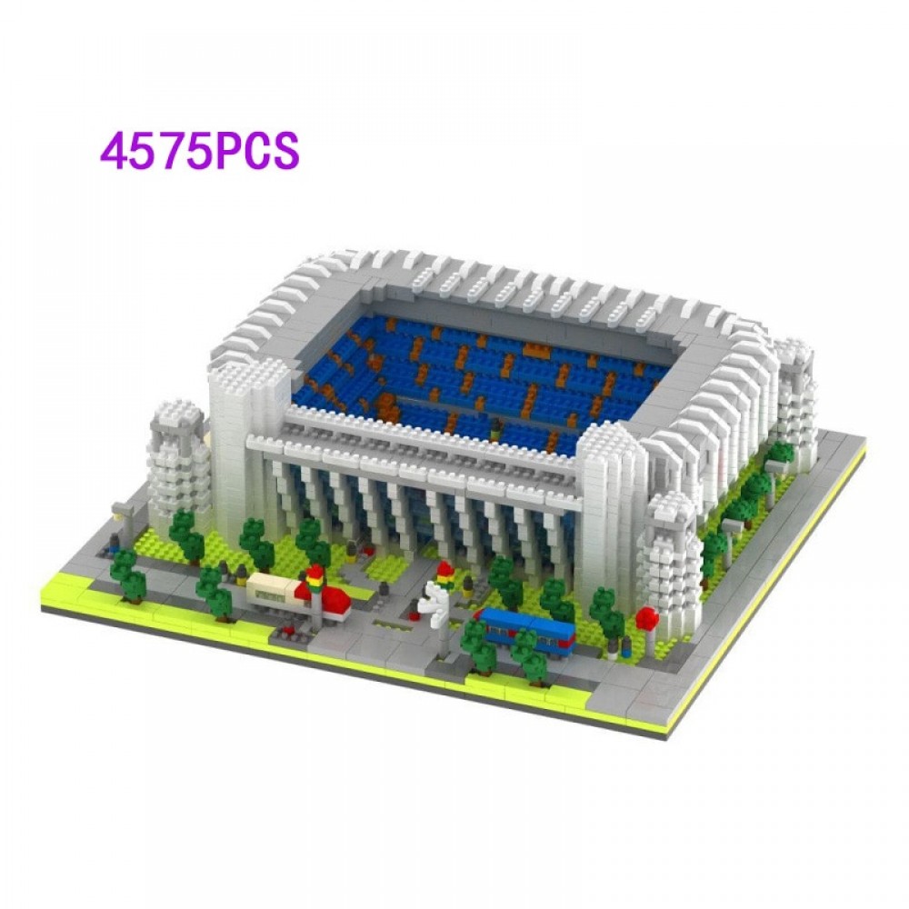 Famous Spain Real Madrid football club micro diamond building block Santiago Bernabeu Stadium nanoblock model bricks toys
