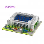 Famous Spain Real Madrid football club micro diamond building block Santiago Bernabeu Stadium nanoblock model bricks toys