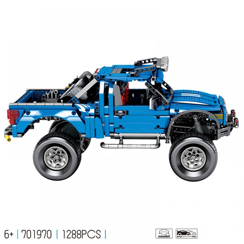 Technics Simulation ford F-150 Pickup building block pull back assemable bricks Raptor Truck car toys collection for boys gifts