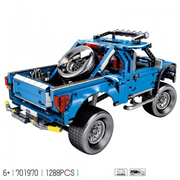 Technics Simulation ford F-150 Pickup building block pull back assemable bricks Raptor Truck car toys collection for boys gifts