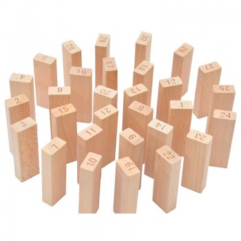 Quality Beech Wooden Tower 51 Pcs Wood Building Blocks Domino Jenga Game toy Amusing Kids Gift Parent-child Interaction Toys