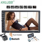 autoradio 2 din General Car Models 7 Touch Screen Bluetooth car radio player car audio aux Rear View Camera mirror link 7018B