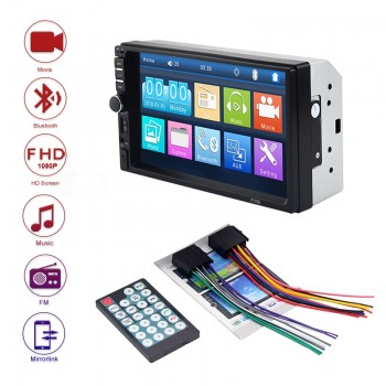 autoradio 2 din General Car Models 7 Touch Screen Bluetooth car radio player car audio aux Rear View Camera mirror link 7018B