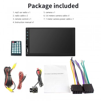 Mirror Link 2 din 7 Car Radio Capacitive Touch Screen Player MP5 SD/FM/USB/AUX/Bluetooth Car Audio For Rear View Camera