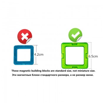 22-27PC Big Size Magnetic Constructor Set Model Boys Girls Toy Regular Magnets Magnetic Designer For Children Kids Gifts