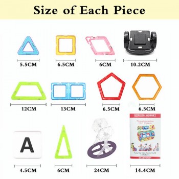 2017 MylitDear Big Size Magnetic Designer 61Pcs Building toys 3D Construction Toy Kids Baby Educational Creative Toys