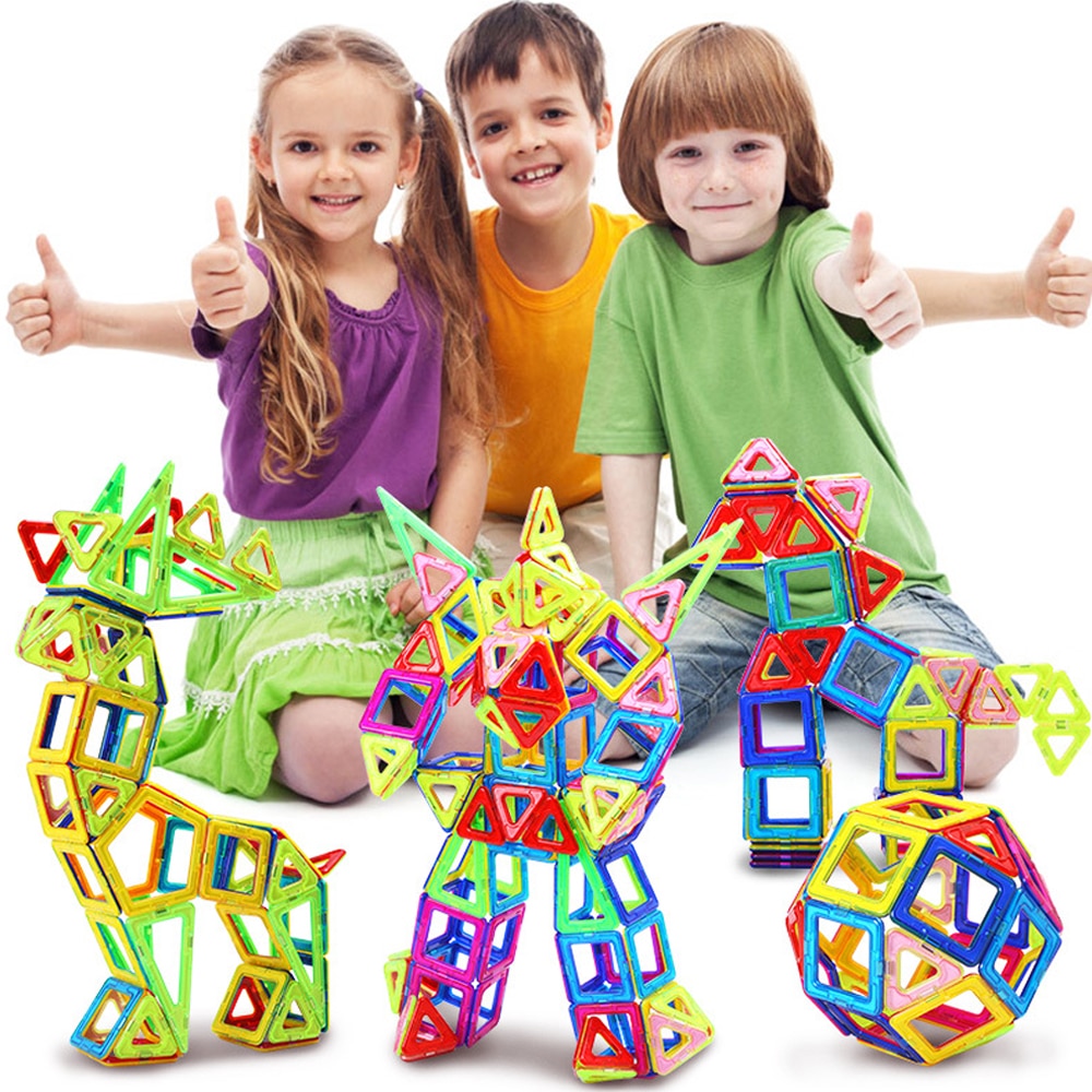 72-110pcs Big Size Magnetic Designer Construction Set Model amp; Building Toy Magnets Magnetic Blocks Educational Toys For Children