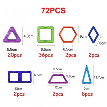 72-110pcs Big Size Magnetic Designer Construction Set Model amp; Building Toy Magnets Magnetic Blocks Educational Toys For Children