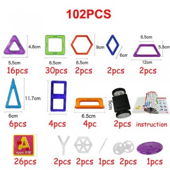 72-110pcs Big Size Magnetic Designer Construction Set Model amp; Building Toy Magnets Magnetic Blocks Educational Toys For Children