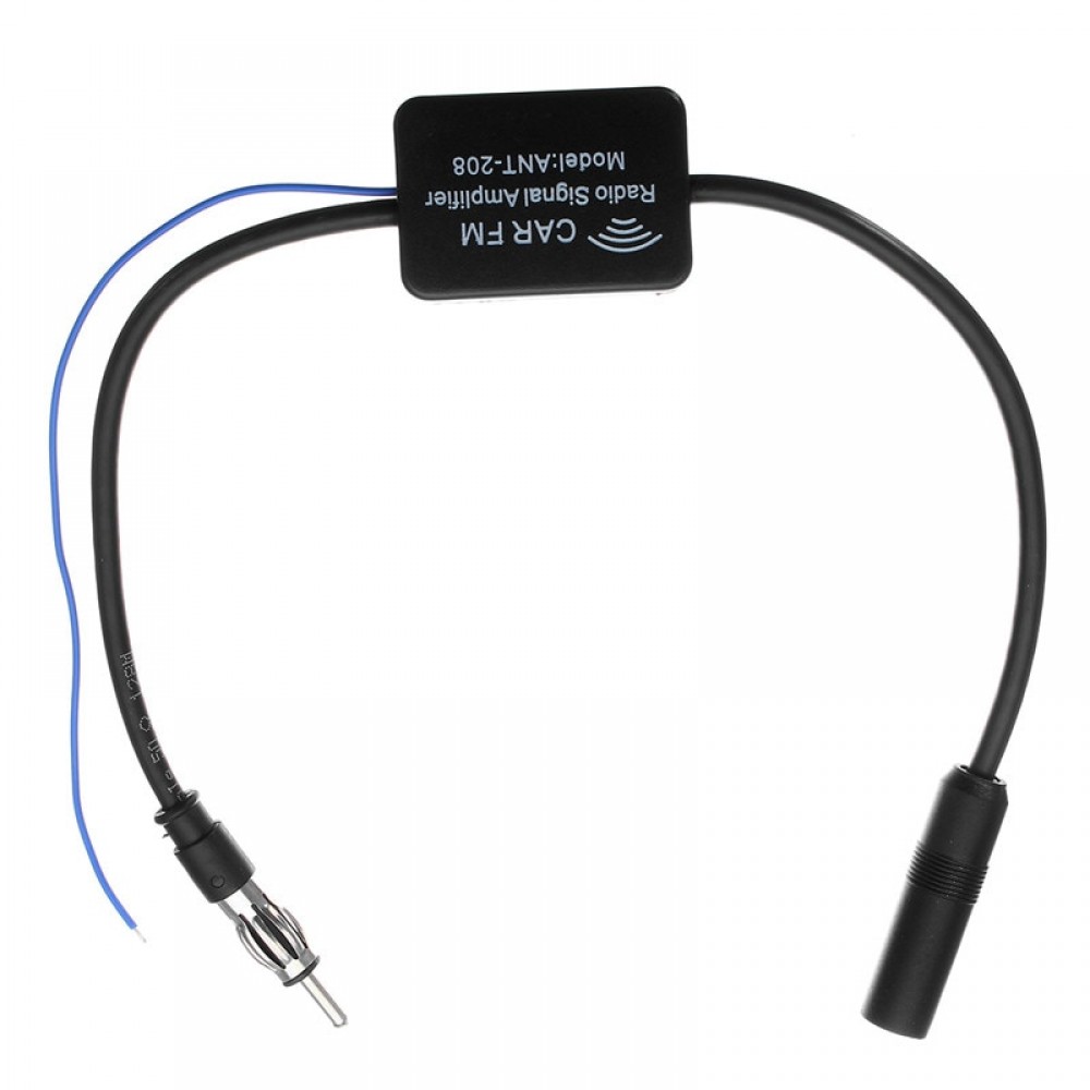 Vehicle AM FM Signal Booster Amplifier Car Inline Antenna Aerial Radio Amp MA799 ANT-208 Improves Reception Quality Reduce Noise