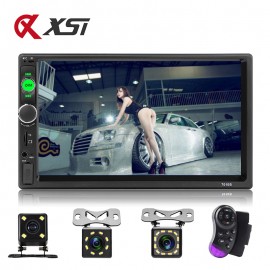 XST Car Audio Player Bluetooth Stereo FM Radio Car MP5 7010B SD AUX USB 5V Charger Auto Electronics Subwoofer 2 Din Autoradio