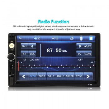 XST Car Audio Player Bluetooth Stereo FM Radio Car MP5 7010B SD AUX USB 5V Charger Auto Electronics Subwoofer 2 Din Autoradio