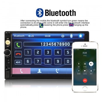 XST Car Audio Player Bluetooth Stereo FM Radio Car MP5 7010B SD AUX USB 5V Charger Auto Electronics Subwoofer 2 Din Autoradio