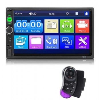 XST Car Audio Player Bluetooth Stereo FM Radio Car MP5 7010B SD AUX USB 5V Charger Auto Electronics Subwoofer 2 Din Autoradio