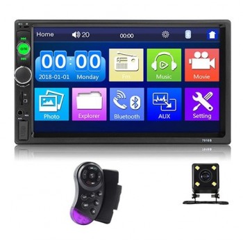XST Car Audio Player Bluetooth Stereo FM Radio Car MP5 7010B SD AUX USB 5V Charger Auto Electronics Subwoofer 2 Din Autoradio