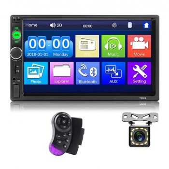 XST Car Audio Player Bluetooth Stereo FM Radio Car MP5 7010B SD AUX USB 5V Charger Auto Electronics Subwoofer 2 Din Autoradio