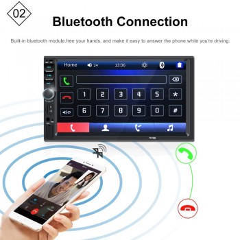 Central Multimedia MP5 Player 7 Touch Screen Bluetooth 2 Din Car radio with USB TF FM Support Back up Camera Auto Audio stereo