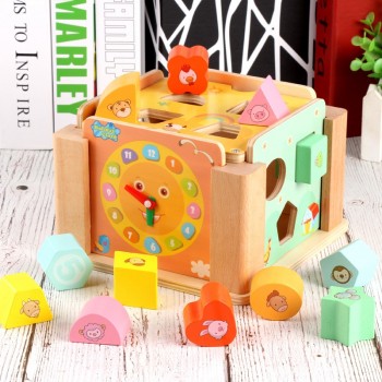 Educational toys Wooden rainbow Drewniane klocki Natural wooden toys Wood blocks Houten blokken naturel Oyuncak Secret box Gifts