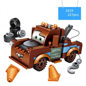 Hot cartoon movie sports car story mini block racing mcqueens jackson Ramirez trailer truck bricks toys for children gifts