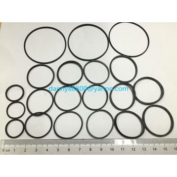 FREE post 2bag 20pcs/bag DVD CD VCD Transmission belt all size folded lenth 2.5-5.5cm thickness 1.2mm rubber belt drive strap