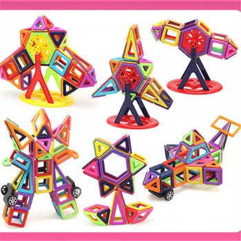 AMYamp;BENTON  145 PCS Mini Magnet Enlighten Education Children Building Blocks Toys Magnetic Designer
