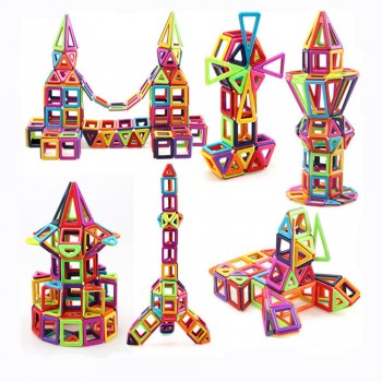 AMYamp;BENTON  145 PCS Mini Magnet Enlighten Education Children Building Blocks Toys Magnetic Designer