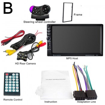 General 2 Din Autoradio Bluetooth Car Radio Stereo MP5 Player Auto Multimidia GPS Navigation USB SD AUX Player Rearview Camera