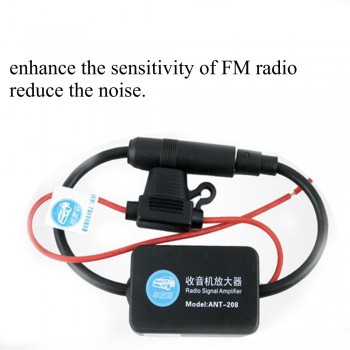 New Antenna 12V Car Automobile Radio Signal Amplifier ANT-208 Auto FM/AM Antenna Booster Windshield Mount Antenna Aerials