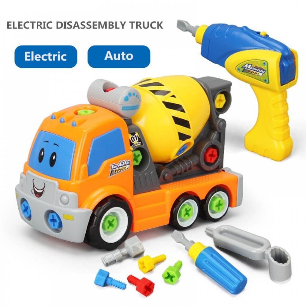 Children Educational Disassembly Engineer Truck Kids Assembly Screw Auto Electric Toy Trucks Best Gift