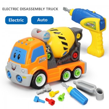 Children Educational Disassembly Engineer Truck Kids Assembly Screw Auto Electric Toy Trucks Best Gift
