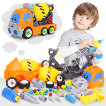 Children Educational Disassembly Engineer Truck Kids Assembly Screw Auto Electric Toy Trucks Best Gift