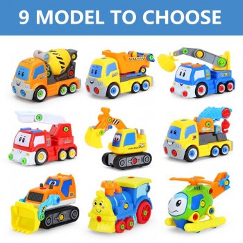 Children Educational Disassembly Engineer Truck Kids Assembly Screw Auto Electric Toy Trucks Best Gift