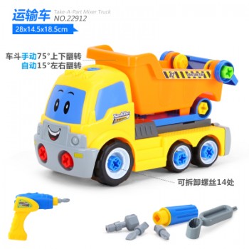 Children Educational Disassembly Engineer Truck Kids Assembly Screw Auto Electric Toy Trucks Best Gift