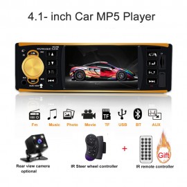 4019B 4.1 inch 1 Din Car Radio auto Audio Stereo autoradio USB AUX FM Station Bluetooth With Rear View Camera Remote Control