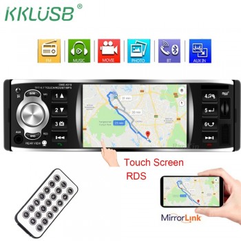 car radio player autoradio 1 din 12v 4.1 inch touch screen auto audio Mirror link RDS Bluetooth rear view camera car stereo