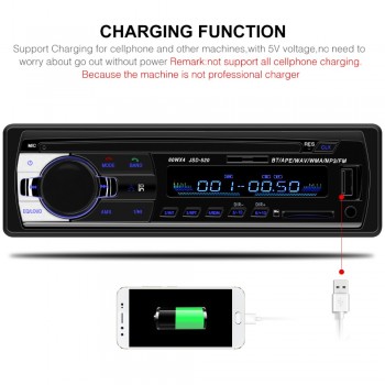Radio Car 1 Din Autoradio Mini JSD520 12V Car Stereo with Bluetooth FM Radio AUX/USB/SD MP3 Car Player One Din Car Audio