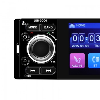 autoradio car radio 1 din 12v 4.1 inch touch screen auto audio mirror link car stereo bluetooth rear view camera usb aux player