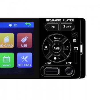 autoradio car radio 1 din 12v 4.1 inch touch screen auto audio mirror link car stereo bluetooth rear view camera usb aux player