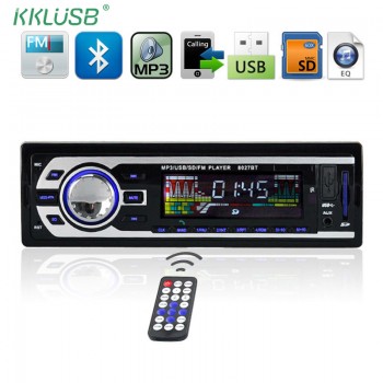 For 12V and 24V Autoradio car Audio Player 1 DIN Car Radio Kits Stereo FM Tuner Bluetooth AUX MP3 Player SD USB Car-Charger