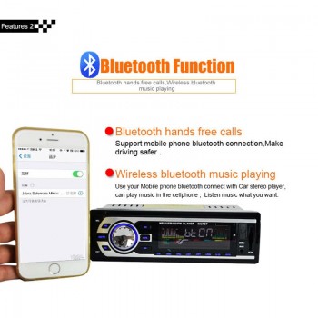 For 12V and 24V Autoradio car Audio Player 1 DIN Car Radio Kits Stereo FM Tuner Bluetooth AUX MP3 Player SD USB Car-Charger