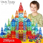 Vavis Tovey 100-298pcs Designer Construction Set Model amp; Building Toy Plastic Magnetic Blocks Educational Toys Kids Gift
