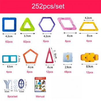Vavis Tovey 100-298pcs Designer Construction Set Model amp; Building Toy Plastic Magnetic Blocks Educational Toys Kids Gift